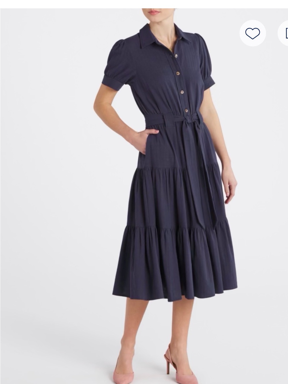 Puff Sleeve Shirt Dress
